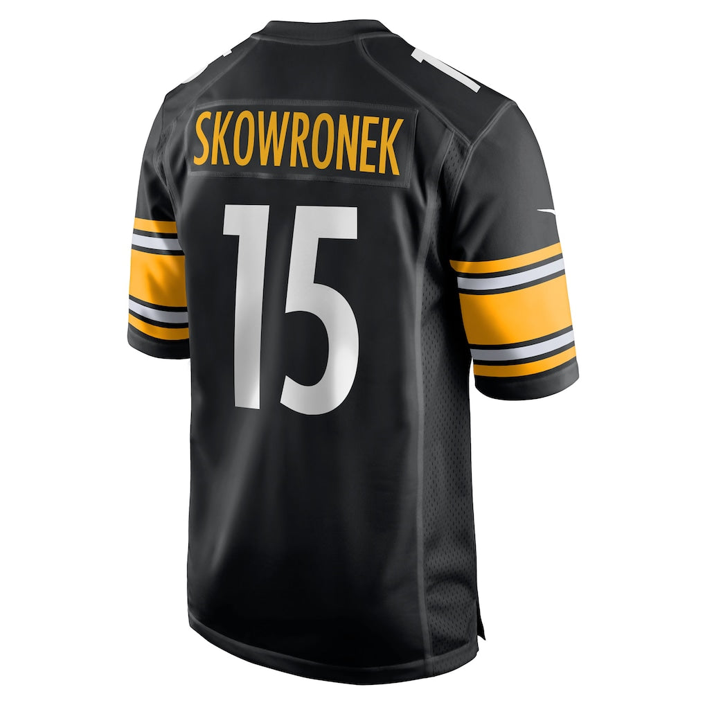 harde P.Steelers #15 Ben Skowronek Black Team Game Jersey