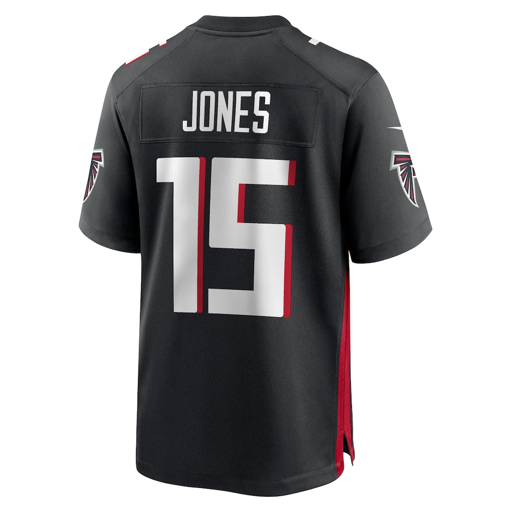 harde A.Falcons #15 Emory Jones Black Team Game Jersey