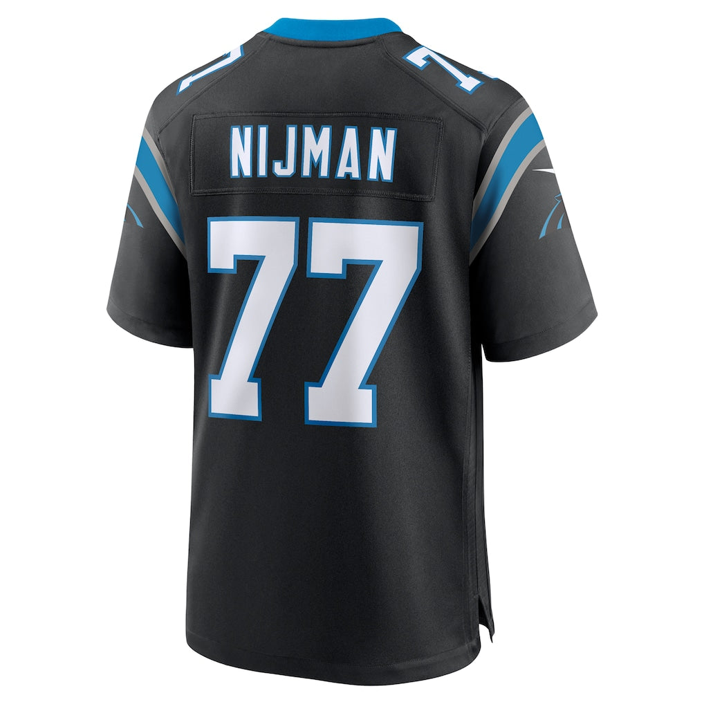 harde C.Panthers #77 Yosh Nijman Black Game Jersey