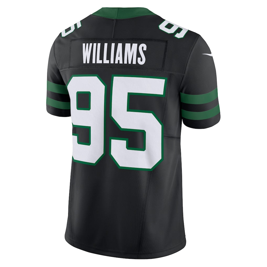 harde NY.Jets #95 Quinnen Williams Legacy Black Alternate Vapor F.U.S.E. Limited Jersey