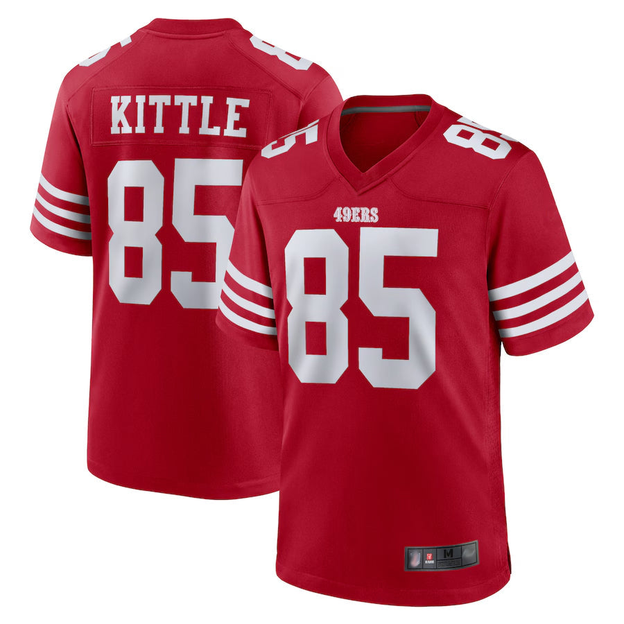 harde SF.49ers #85 George Kittle Player Scarlet Player Game Stitched Jerseys