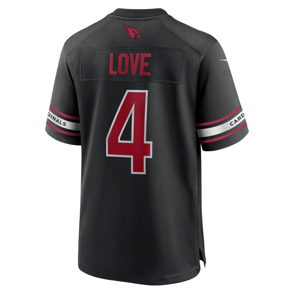 harde A.Cardinals #4 Jeremiyah Love Black Game Player Stitched Jerseys