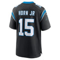 harde C.Panthers #15 Jimmy Horn Jr Black Team Game Jersey