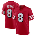 harde #8 Steve Young Player SF.49ers Scarlet Alternate Game Stitched Jerseys