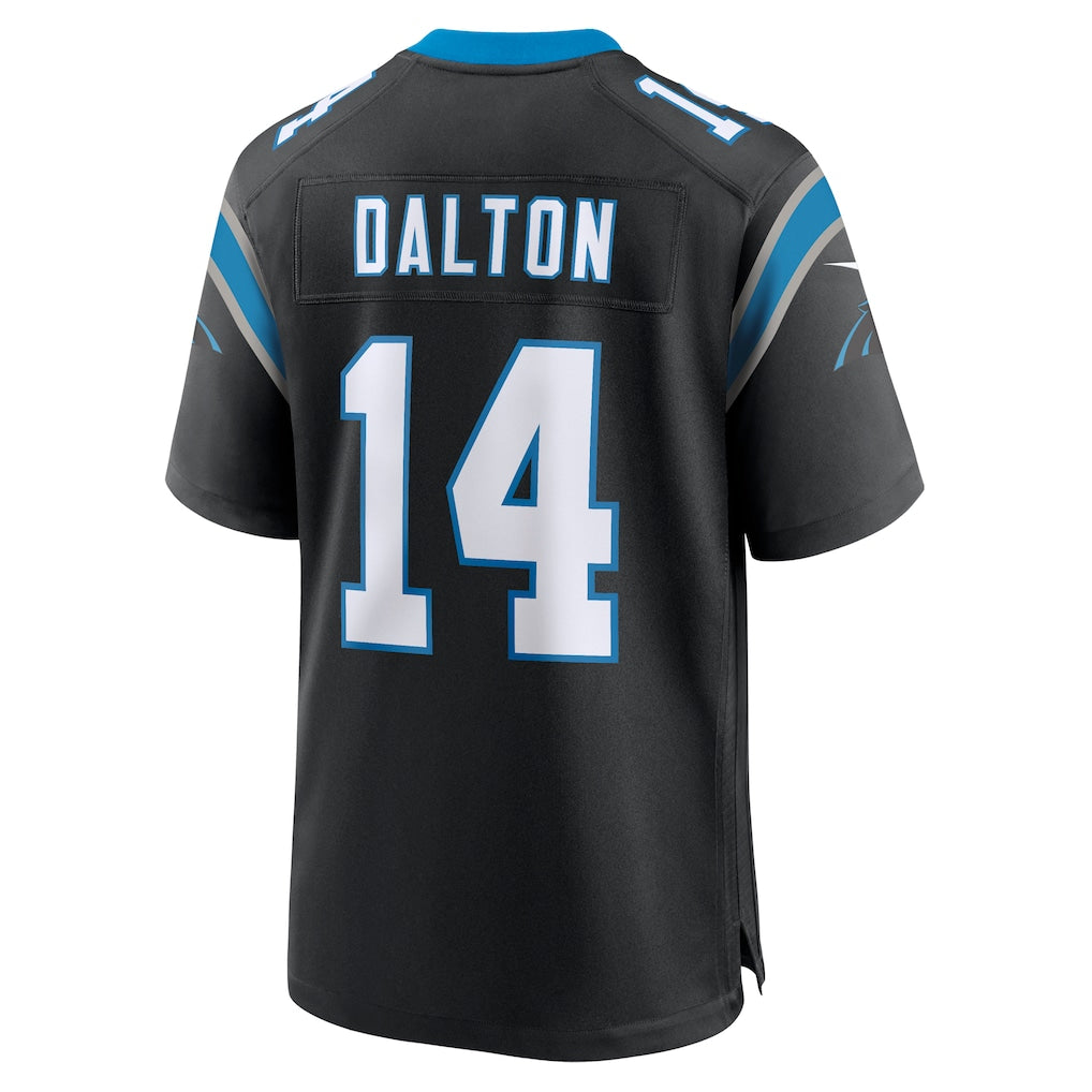 harde C.Panthers #14 Andy Dalton Black Team Game Jersey