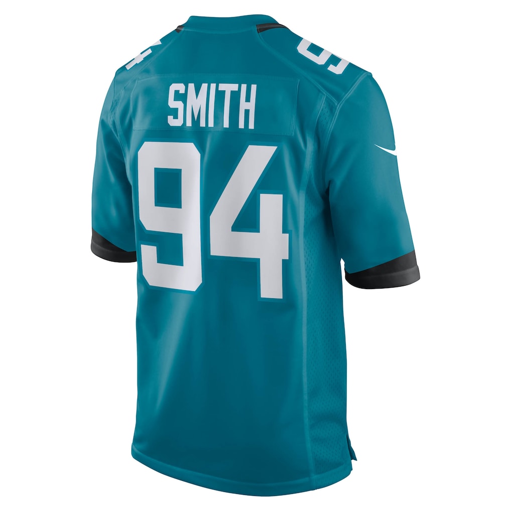 harde J.Jaguars #94 Maason Smith Teal Team Game Jersey