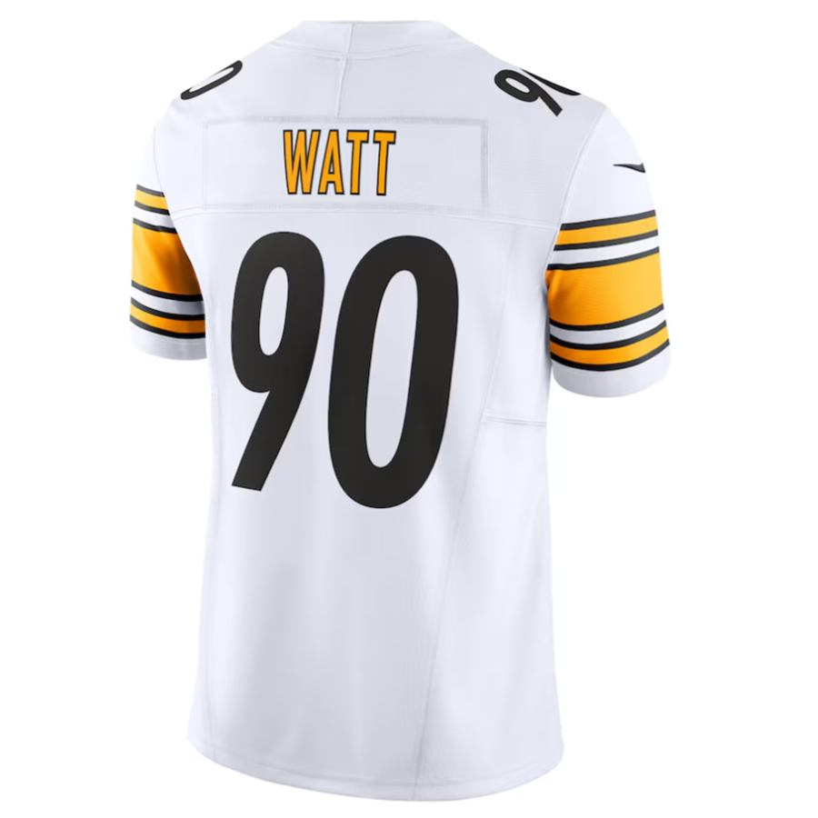 harde #90 T.J. Watt Player P.Steelers White Vapor F.U.S.E. Limited Stitched Jersey