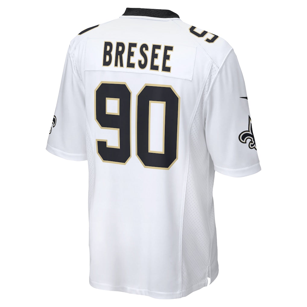 harde NO.Saints #90 Bryan Bresee White Game Jersey