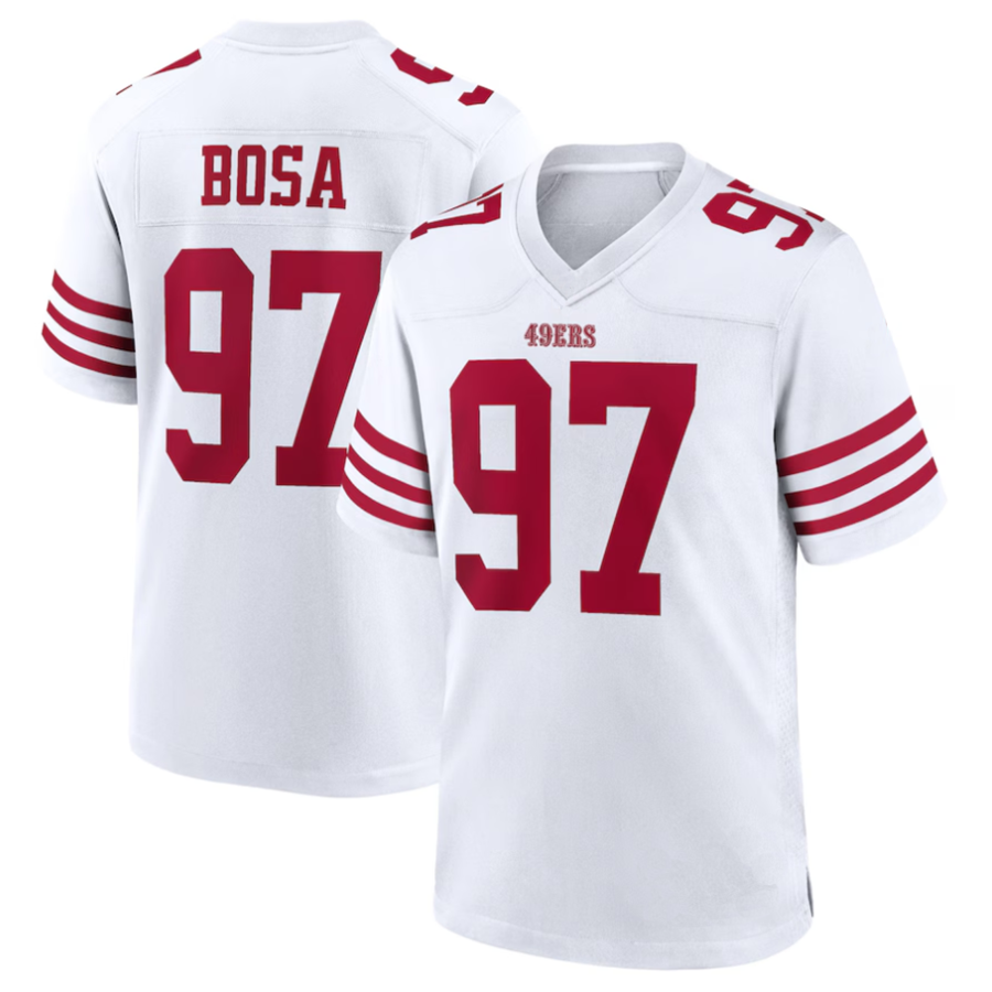 harde SF.49ers #97 Nick Bosa Player White Game Stitched Jerseys