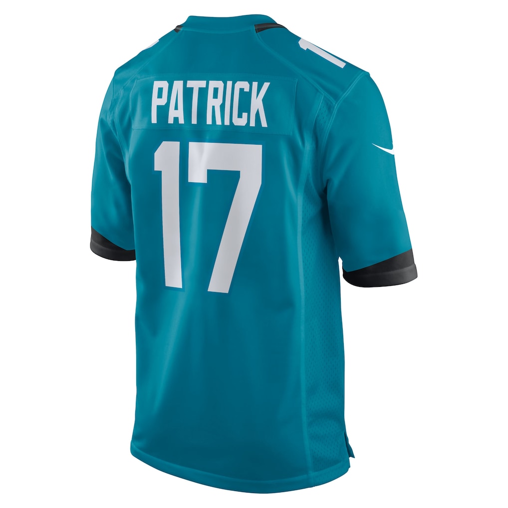 harde J.Jaguars #17 Tim Patrick Teal Team Game Jersey