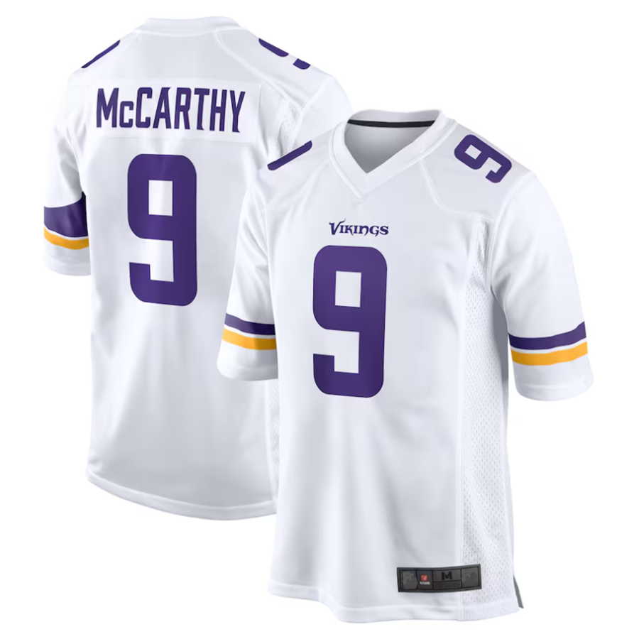 harde #9 J.J. McCarthy Player MN.Vikings White Game Stitched Jerseys
