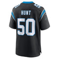 harde C.Panthers #50 Robert Hunt Black Retired Player Jersey