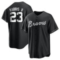 harde A.Braves #23 Michael Harris II player Black&White Replica Stitched Jerseys