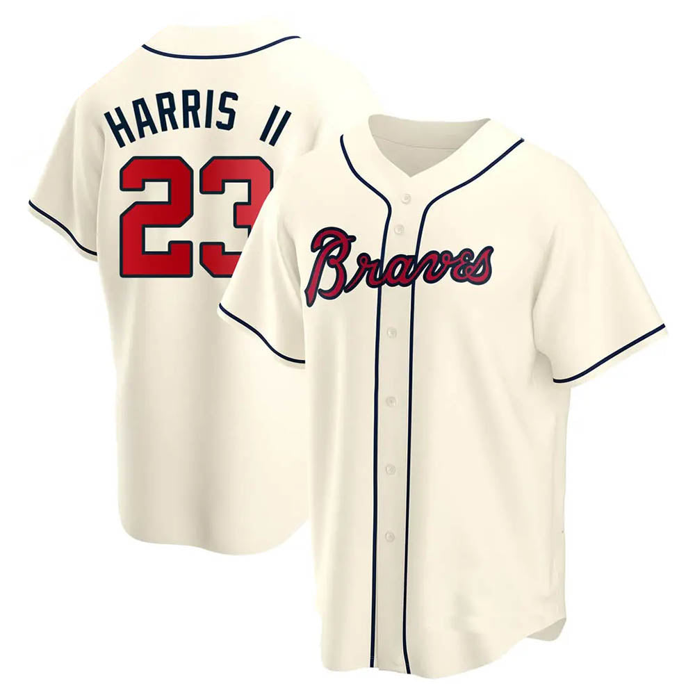 harde A.Braves #23 Michael Harris II player Cream Replica Alternate Stitched Jerseys