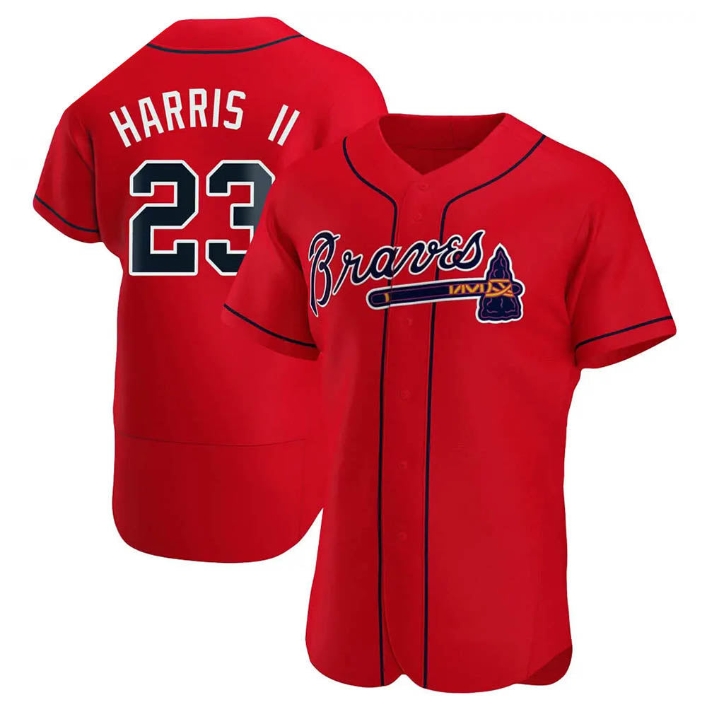 harde A.Braves #23 Michael Harris II player Red Authentic Alternate Stitched Jerseys