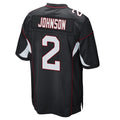 harde A.Cardinals #2 Will Johnson Player Black Home Game Stitched Jerseys