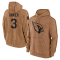 hardeA.Cardinals #3 Budda Baker Player Brown Salute To Service Limited Hoodies Stitched  Jerseys