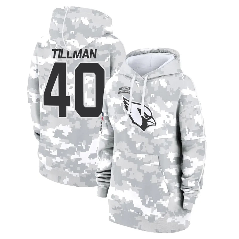 harde A.Cardinals #40 Pat Tillman Player Arctic Camo Salute to Service Limited Hoodie Stitched Jerseys