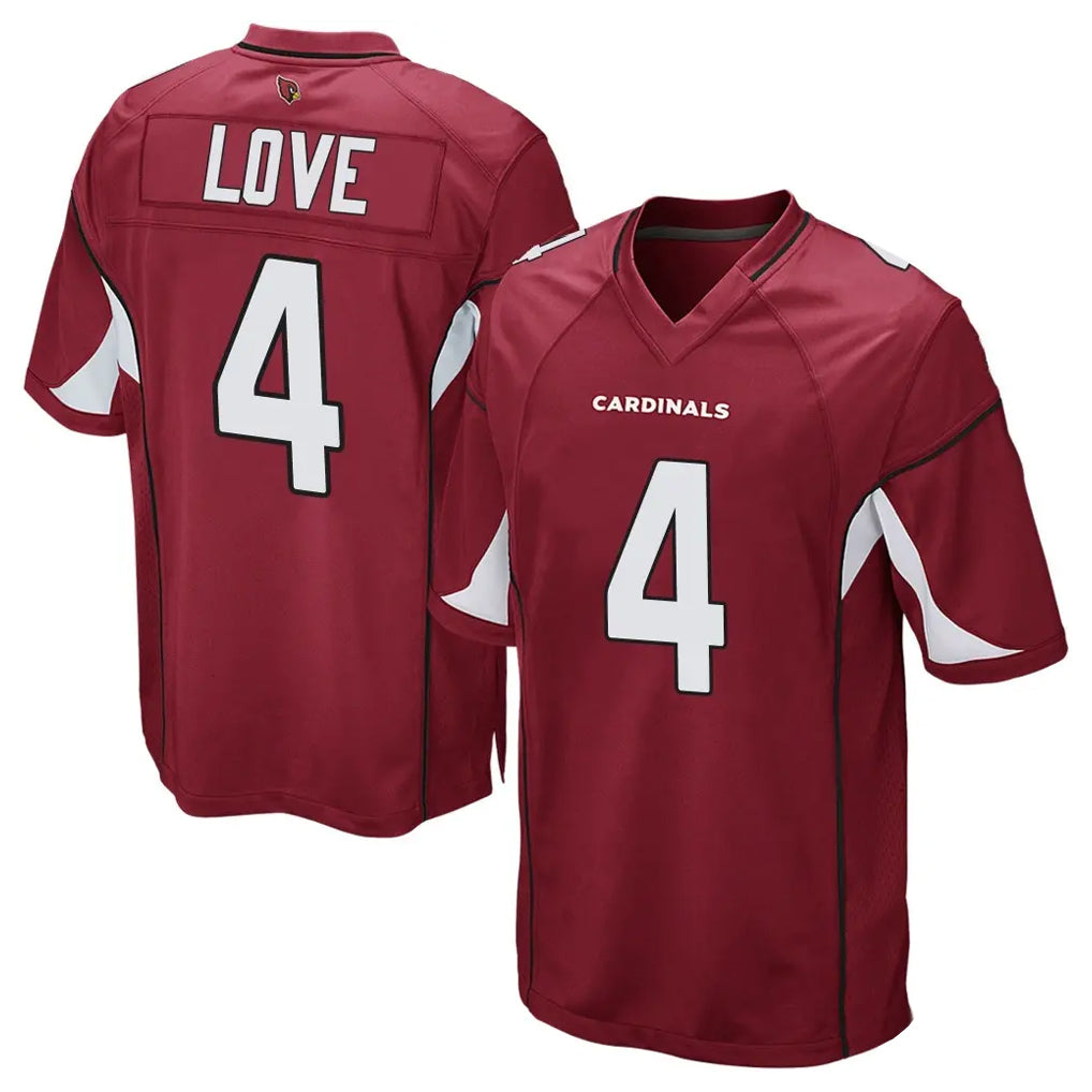 harde A.Cardinals #4 Jeremiyah Love Player Cardinal Home Game Stitched Jerseys