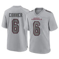 harde A.Cardinals #6 James Conner Player Gray Fashion Home Game Stitched Jerseys