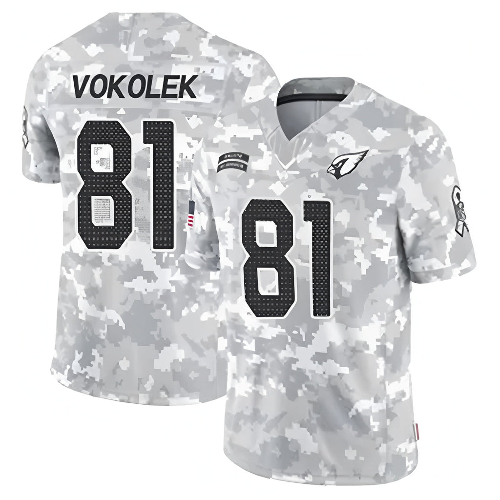 harde A.Cardinals #81 Travis Vokolek Player Camo Salute to Service Limited Stitched Stitched Jerseys