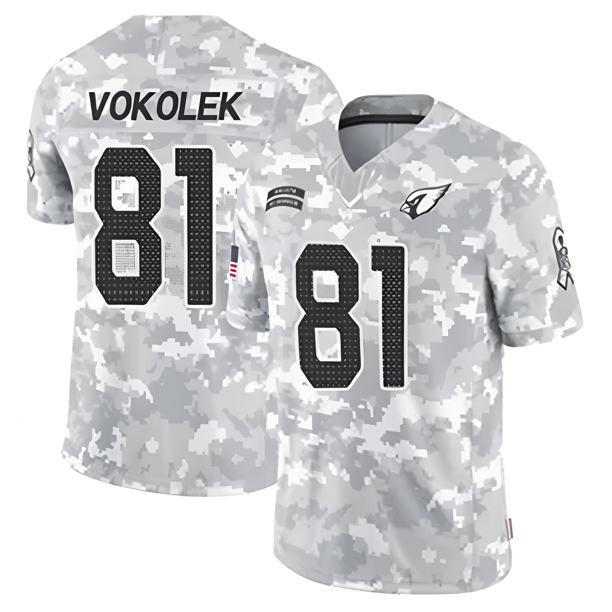 harde A.Cardinals #81 Travis Vokolek Player Camo Salute to Service Limited Stitched Stitched Jerseys