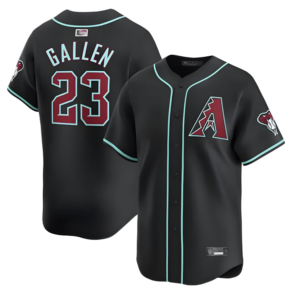 harde A.Diamondbacks #23 Zac Gallen Player Black Replica Game Stitched Jerseys