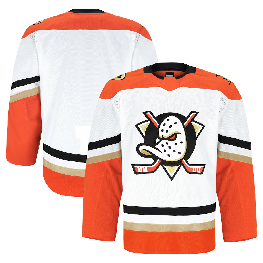 harde A.Ducks White Away Authentic Pro Jerseys