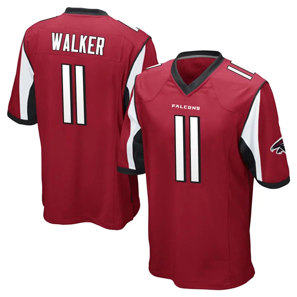 harde A.Falcons #11 Jalon Walker Player Red Color Vapor Home Game Stitched Jerseys