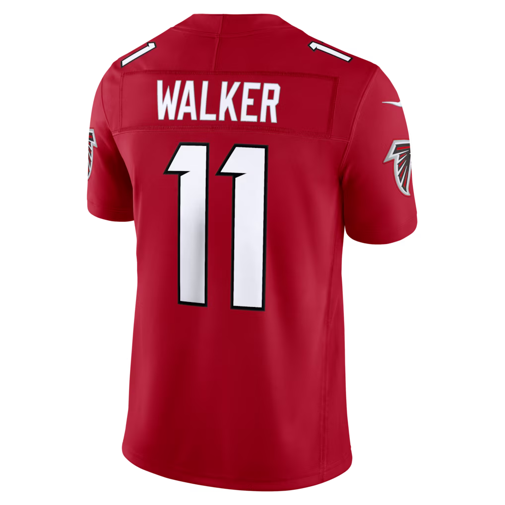 harde A.Falcons #11 Jalon Walker Red Team Vapor F.U.S.E. Stitched Limited Jerseys