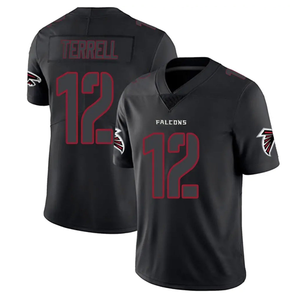 harde A.Falcons #12 Avieon Terrell Player Black Impact Limited Game Stitched Jerseys