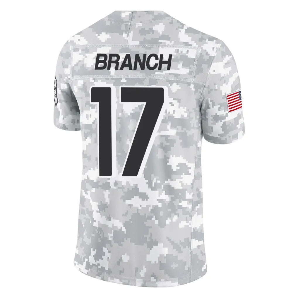 harde A.Falcons #17 Zachariah Branch Player Arctic Camo Salute to Service Limited Stitched Jerseys
