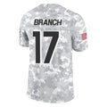 harde A.Falcons #17 Zachariah Branch Player Arctic Camo Salute to Service Limited Stitched Jerseys