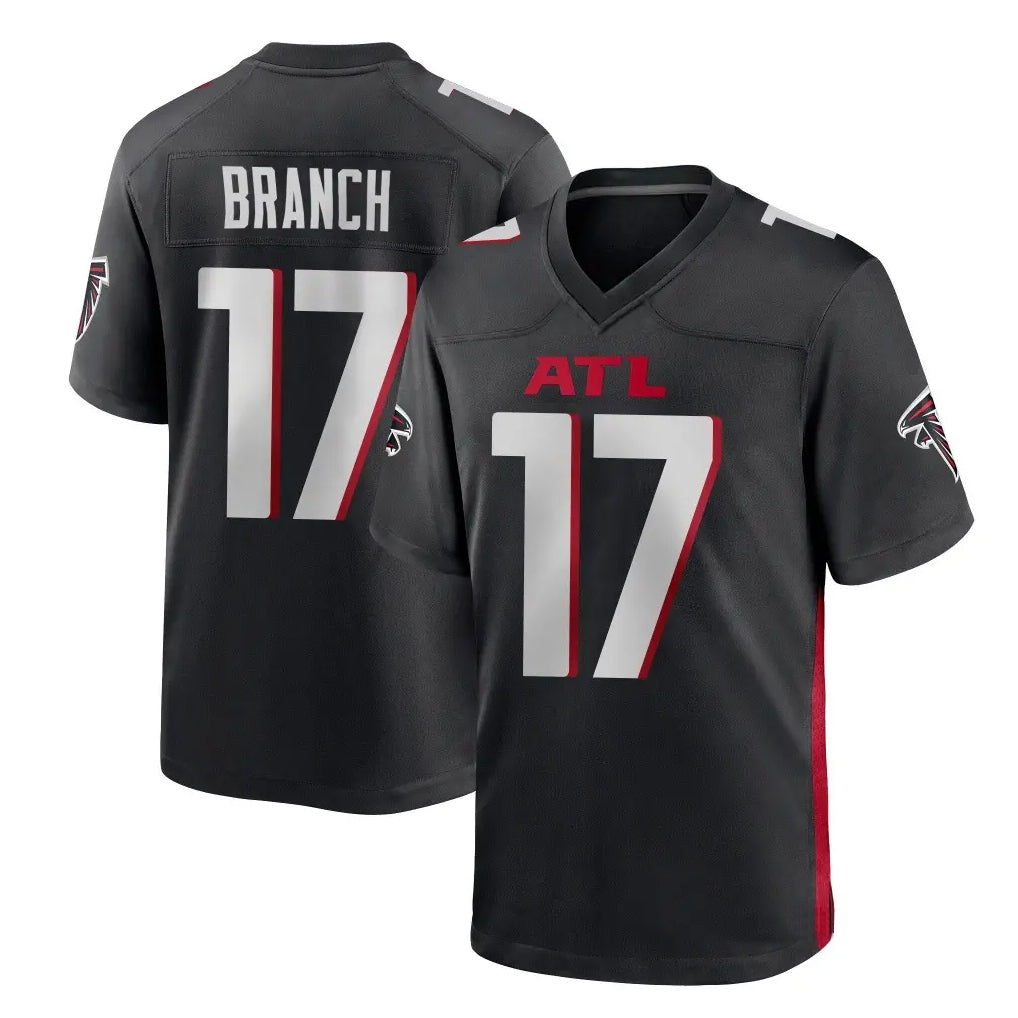 harde A.Falcons #17 Zachariah Branch Player Black Home Game Stitched Jerseys