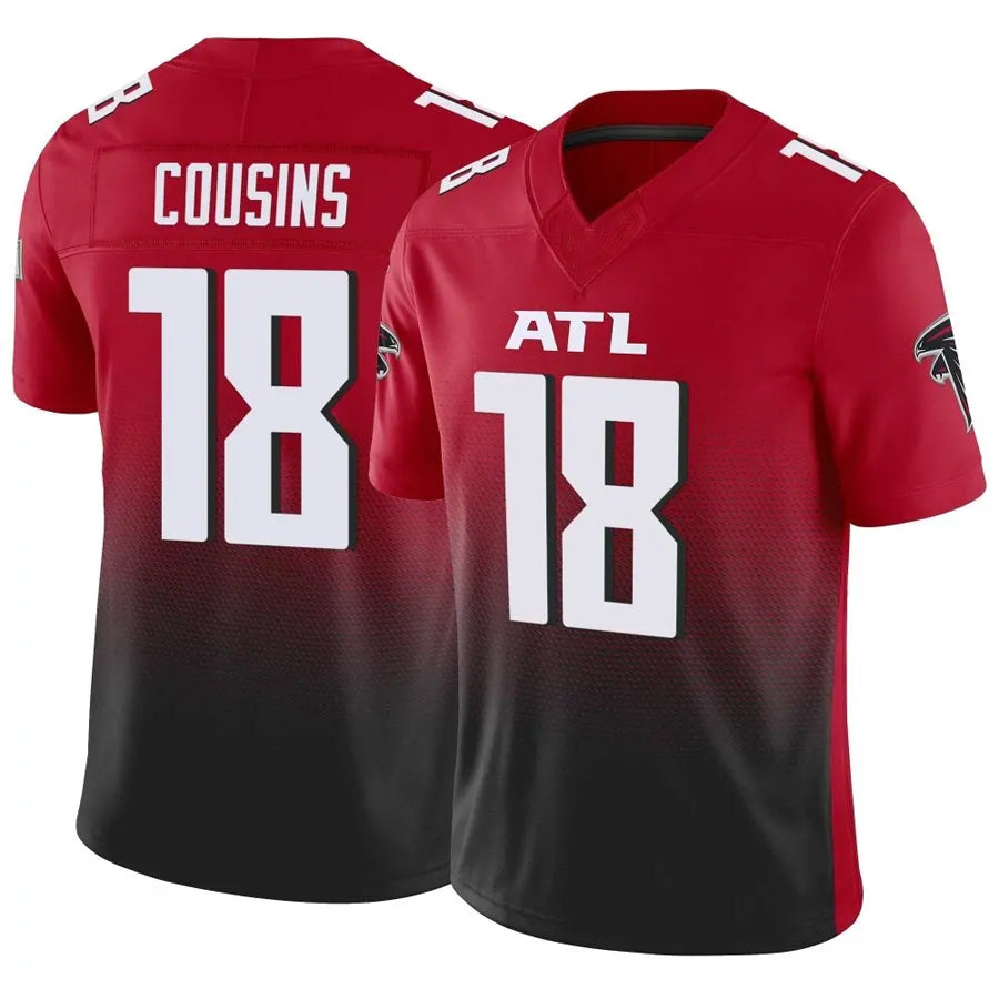 harde A.Falcons #18 Kirk Cousins Player Red Vapor F.U.S.E. Limited Stitched Jerseys
