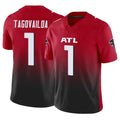 harde A.Falcons #1 Tua Tagovailoa Player Red Vapor F.U.S.E. Limited Home Game Stitched Jerseys