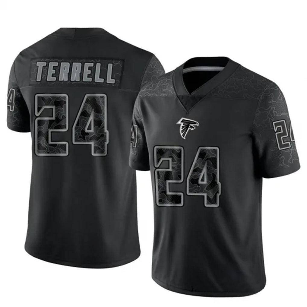 harde A.Falcons #24 A.J. Terrell Jr. Player Black RFLCTV Limited Stitched Jerseys