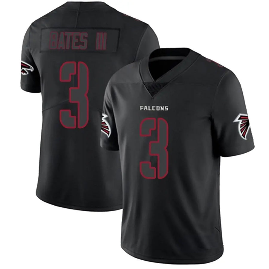harde A.Falcons #3 Jessie Bates III Player Black Impact Limited Stitched Jerseys