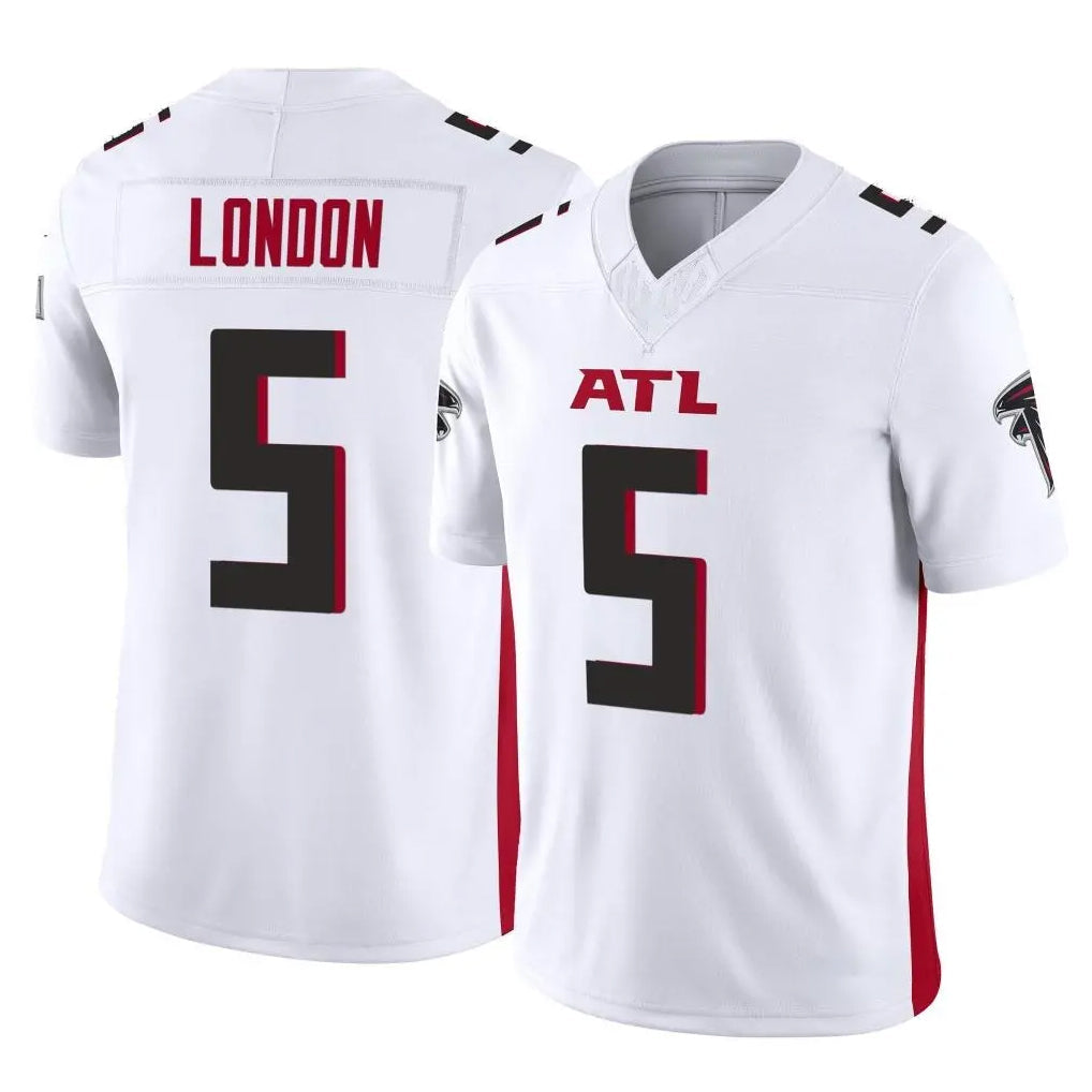 harde A.Falcons #5 Drake London Player White Vapor F.U.S.E. Limited Home Game Stitched Jerseys