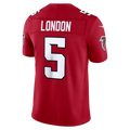 harde A.Falcons #5 Drake London Red Team Vapor F.U.S.E. Limited Stitched Jerseys