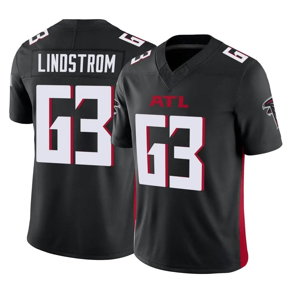 harde A.Falcons #63 Chris Lindstrom Player Black Vapor F.U.S.E. Limited Stitched Jerseys