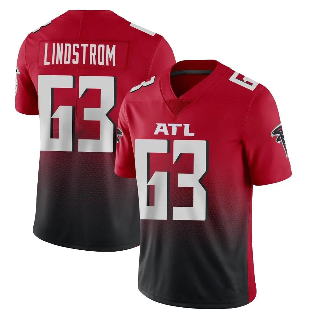 harde A.Falcons #63 Chris Lindstrom Player Red Vapor Untouchable Limited Home Game Stitched Jerseys