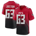 harde A.Falcons #63 Chris Lindstrom Player Red Home Game Stitched Jerseys