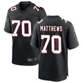 harde A.Falcons #70 Jake Matthews Player Black Throwback Game Stitched Jerseys