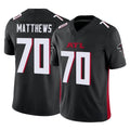 harde A.Falcons #70 Jake Matthews Player Black Vapor F.U.S.E. Limited Stitched Jerseys