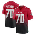 harde A.Falcons #70 Jake Matthews Player Red Home Game Stitched Jerseys