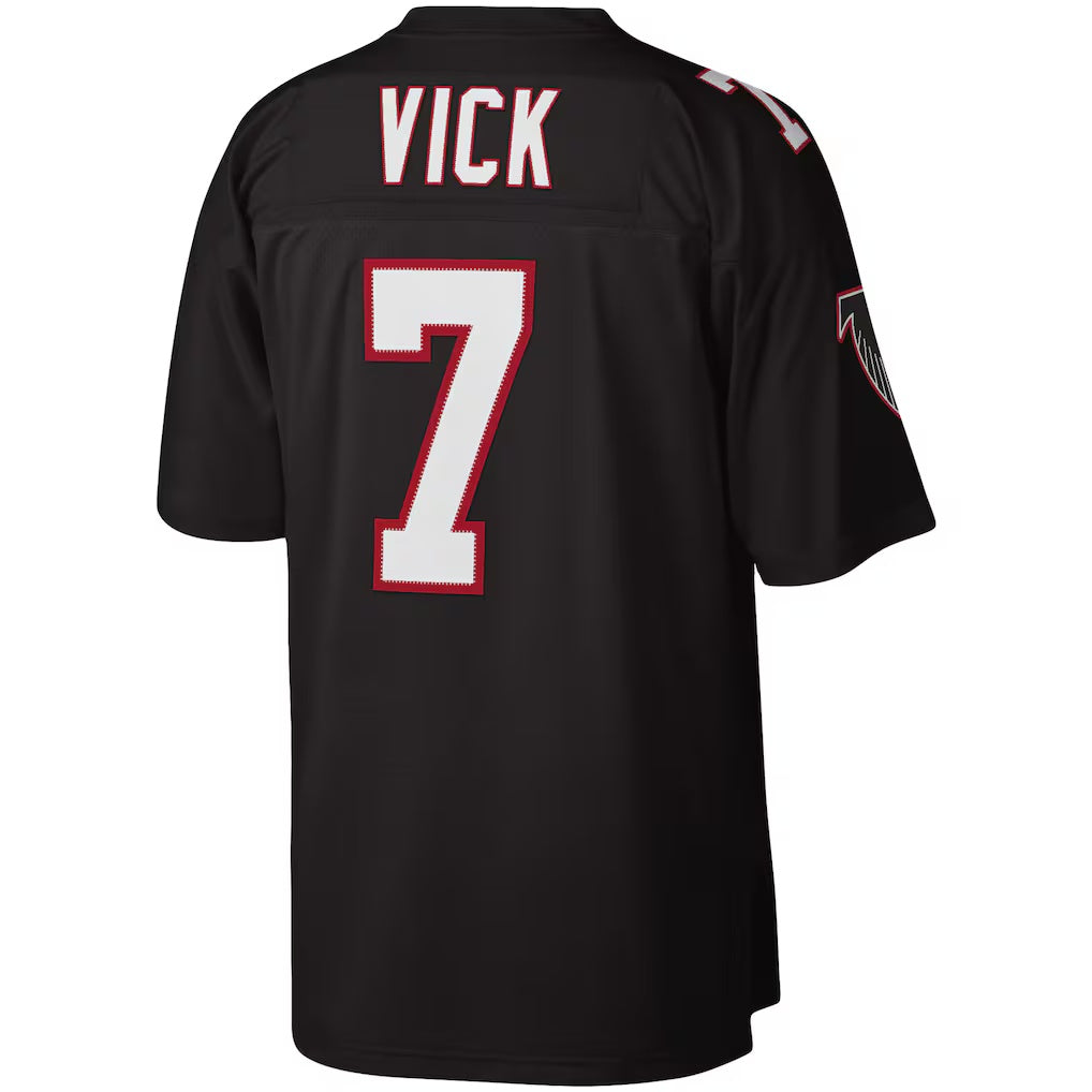 harde A.Falcons #7 Michael Vick Mitchell & Ness Black Legacy Replica Stitched Jerseys