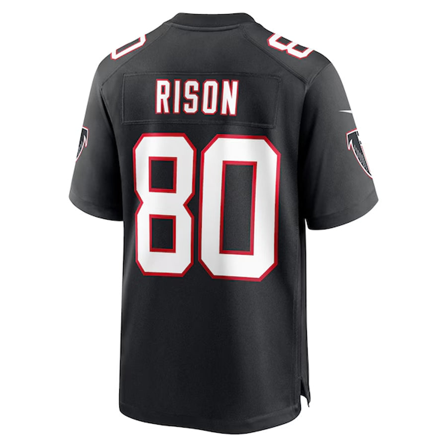 harde A.Falcons #80 Andre Rison Player Black Throwback Limited Home Game Stitched Jerseys
