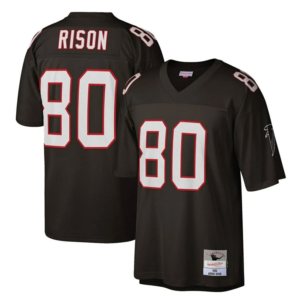 harde A.Falcons #80 Andre Rison Player Mitchell & Ness Black 1992 Legacy Stitched Jerseys