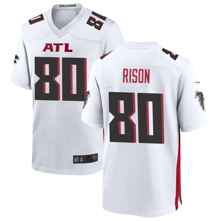 harde A.Falcons #80 Andre Rison Player White Home Game Stitched Jerseys